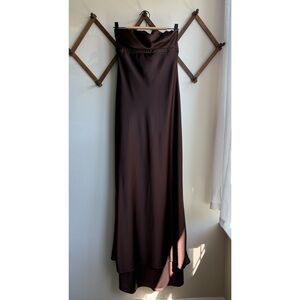 Show Me Your MuMu Dark Brown Maxi Dress